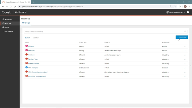Using the My Profile page in the Self-Service Portal of On Demand Group Management