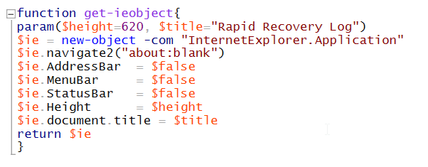 rapid recovery powershell