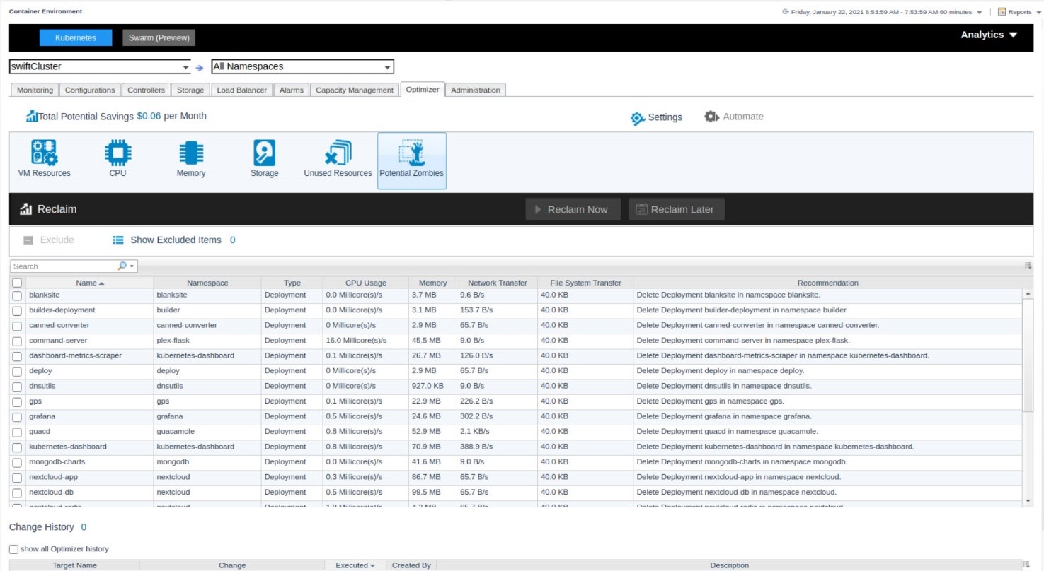 Foglight’s Optimizer helps right-size VM and container resource allocations