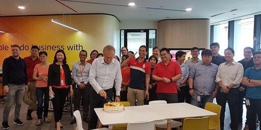 Singapore Team Celebrates Office Move Anniversary and Gives Back to Soles4Souls