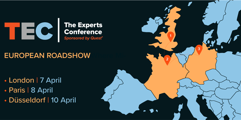 TEC European Roadshow: Join us in London, Paris or Düsseldorf in April 2025.