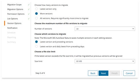  Figure 2: Reviewing the version options within ODM 