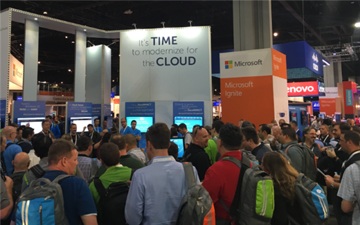 Huge Crowds at Booth 1210 at MS Ignite 2016