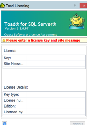 toad for sql server license serial key
