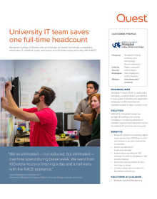 Antoinette Westphal College of Media Arts and Design at Drexel University: University IT team saves one full-time headcount