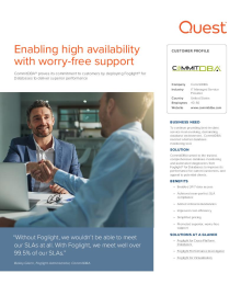 CommitDBA enables high availability with worry free support using Foglight for Databases