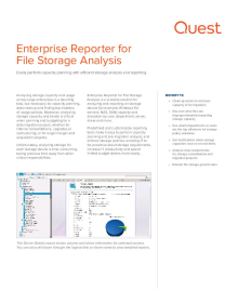 Enterprise Reporter for File Storage Analysis