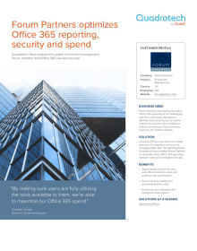 Forum Partners optimizes Office 365 reporting, security and spend