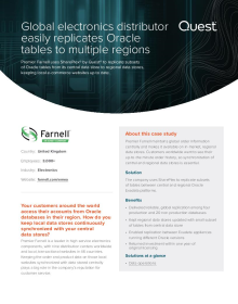 Global electronics distributor easily replicates Oracle tables