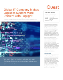 Global IT Company Makes Logistics System More Efficient with Foglight