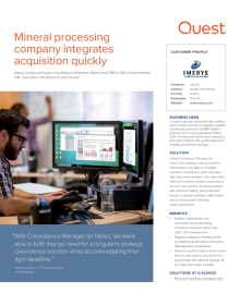 Imerys: Mineral processing company integrates acquisition quickly