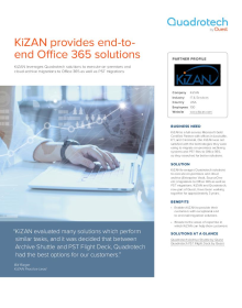 KiZAN leverages Quadrotech solutions to migrate archives and PSTs