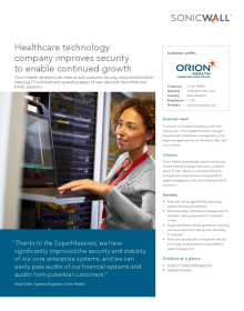 Orion Health: Health Care Technology Company Improves Security to enable continued growth