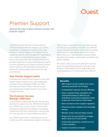 Quest Premier Support