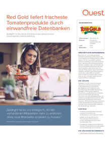 Red Gold liefert frischeste Tomatenprodukte durch einwandfreie Datenbanken