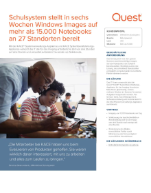 Schulsystem stellt in sechs Wochen Windows Images auf mehr als 15.000 Notebooks an 27 Standorten bereit