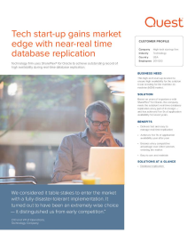 Tech start-up gains market edge with near-real time database replication