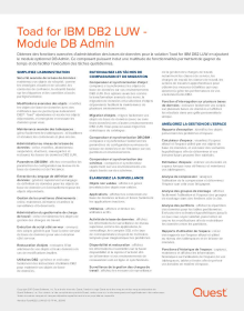 Toad DB Admin Module for IBM DB2 LUW