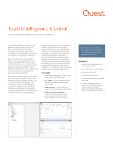 Toad Intelligence Central