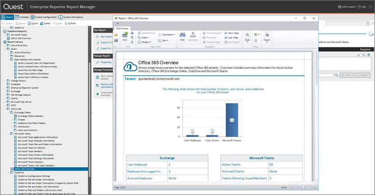 Office 365のレポート作成