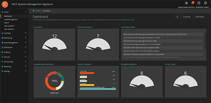 Kace Systems Management Appliance K1000 Endpoint Management