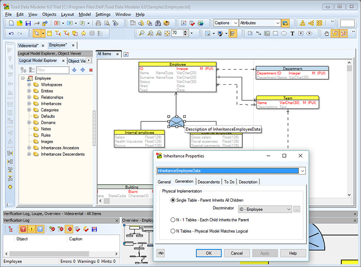 Toad Data Modeler screenshot