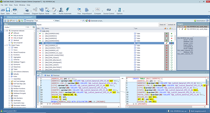 Schema compare