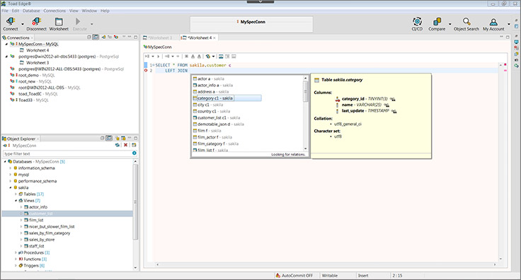 Feuille de calcul SQL