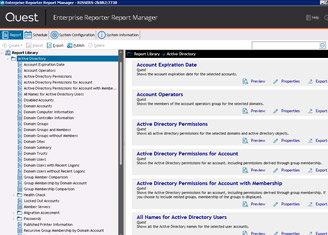 Enterprise Reporter for Active Directory