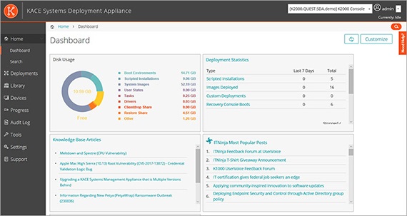 KACE Systems Deployment Appliance