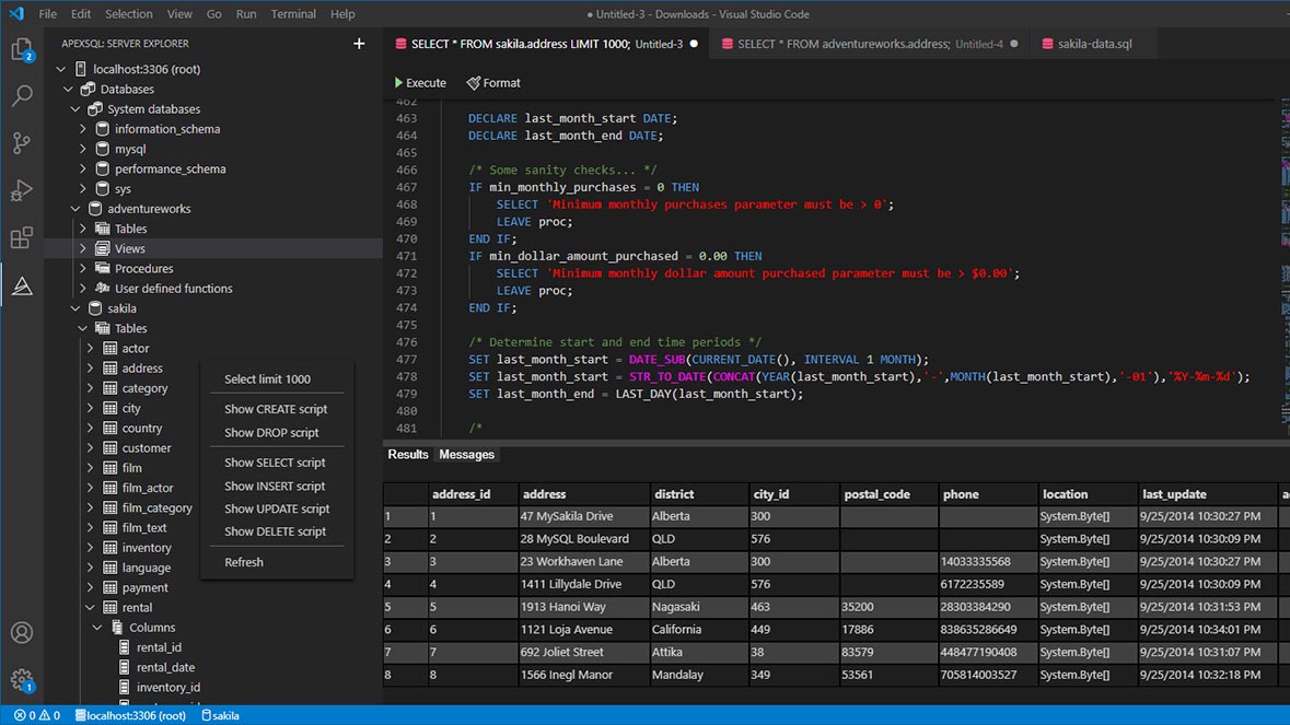 Generates DDL and DML MySQL and MariaDB statements