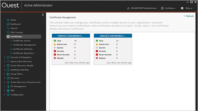 Active Administrator for Certificate Management