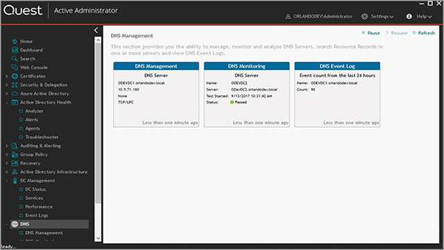 Active Administrator for DNS Management