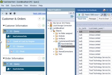 Como combinar conjuntos de resultados de fluxo de trabalho na pasta de trabalho do Toad Data Point com o Toad Intelligence Central