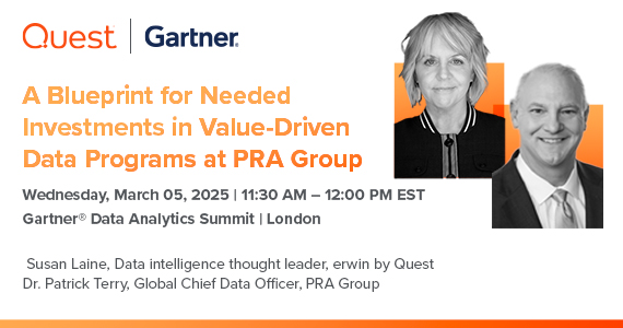 Quest Session at the Gartner Data & Analytics Summit