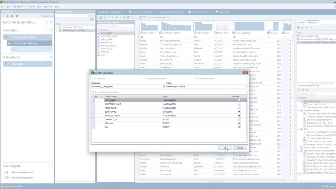 How to Combine Data from Different Workflows for Toad Data Point image.