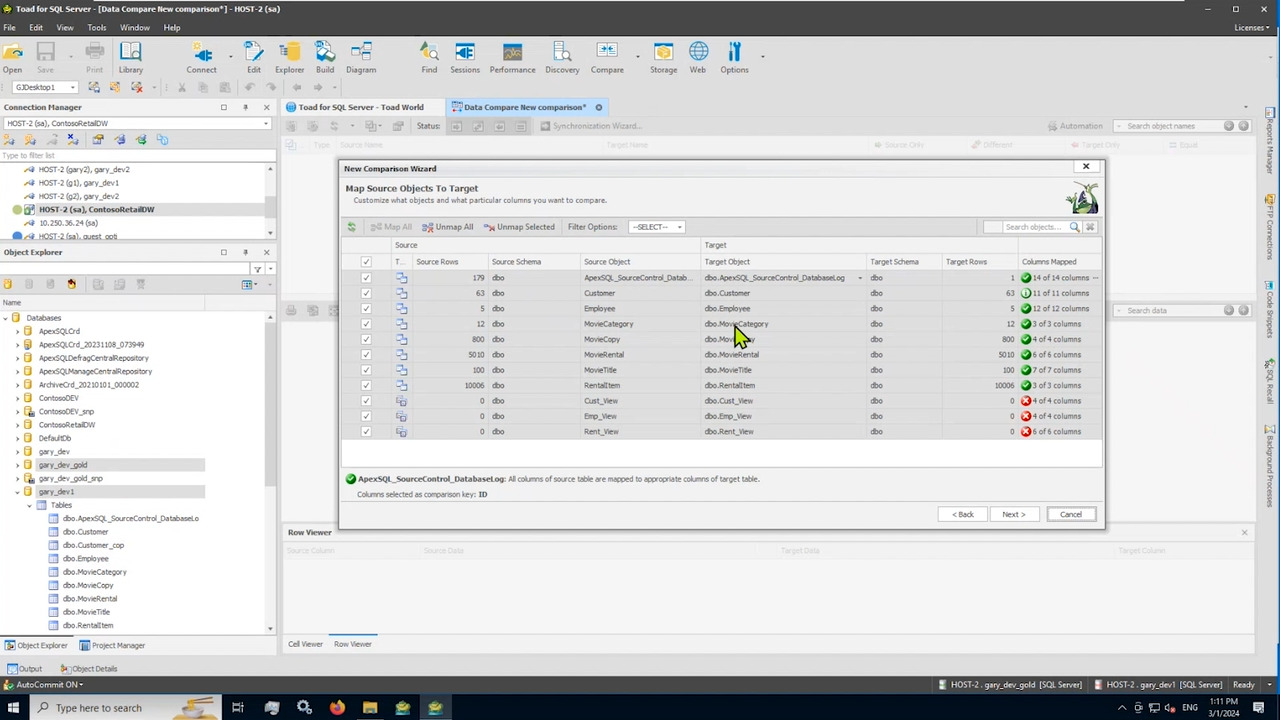 Short video about data compare in Toad for SQL Server | Quest