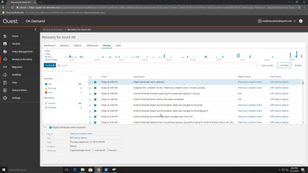 On Demand Recovery Recovering Azure application assignments