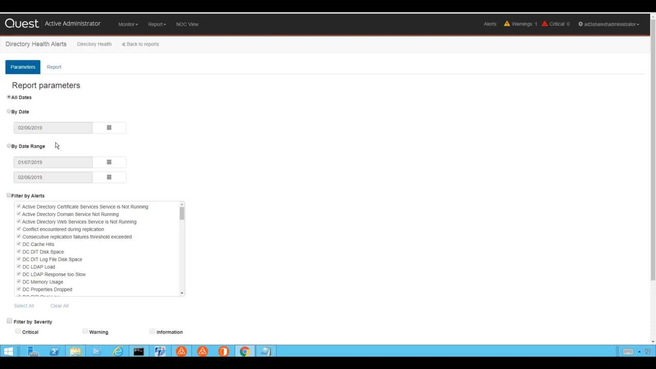 Reporting and NOC view in Active Administrator video overview