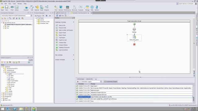 Automation basics in Toad for SQL Server (Part 2)