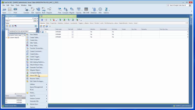 Enhancements in the object compare tool in Toad for DB2