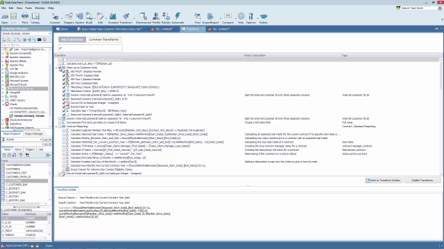 Enhancements to the Transform and Cleanse window in Toad Data Point - Part 2