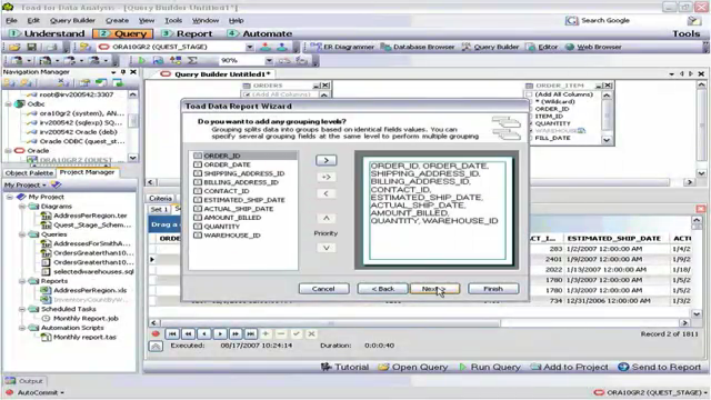 Generating reports in Toad Data Point