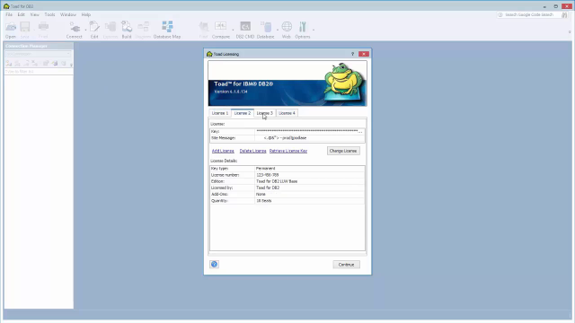 Getting started with Toad for DB2: Chapter 2 - Licensing