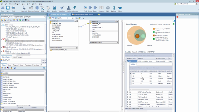 How to analyze joins in Toad Data Point