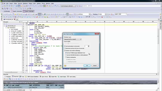How to auto-optimize SQL code with Toad for Oracle Xpert Edition