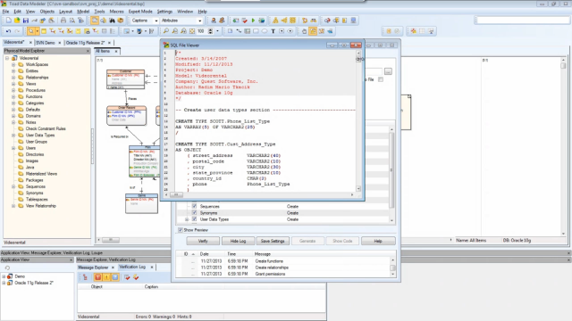 How to generate DDL scripts and reports in Toad Data Modeler