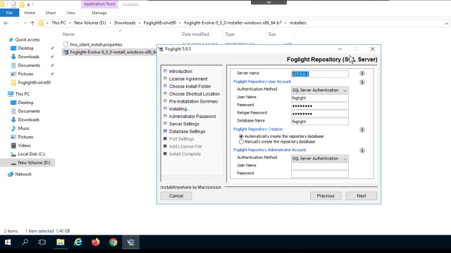How to install Foglight Evolve 9.0