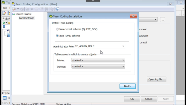 How to integrate source control into Toad for Oracle