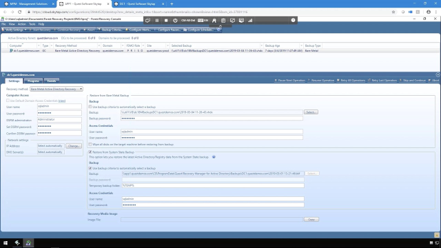 How to restore a Forest with Bare Metal Recovery using RMAD Disaster Recovery Edition